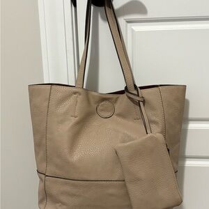 Joy Susan Tan Tote Bag with Pouch